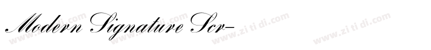 Modern Signature Scr字体转换